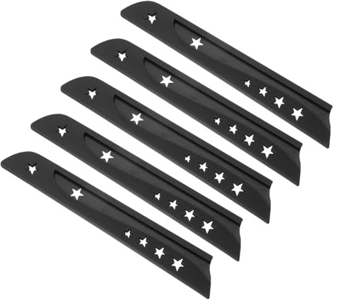 PATIKIL Plast skyddskniv fodral för 21,5 cm brödkniv, 5-pack knivblad skydd universellt kök knivmantel för kök bar, svart