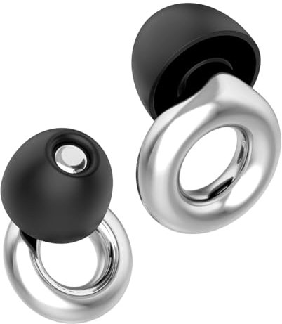 Tappi Orecchie,Tappi Auricolari Antirumore,Silence Accessori Orecchie,Barriere Uditive Riutilizzabili ultra Morbidi e Antirumore per Dormire,Leggeri omodissimi per concentrazione,viaggi(Argento+Nero)