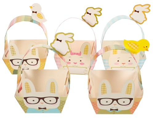 Ipetboom 15 Piezas Decoración De Cesta De Pascua Canasta De Pascua Para Guardar Conejos