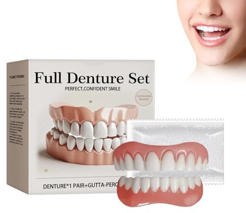 Set Di Protesi In Silicone Morbido, Set Per Dentiera Completa, Kit Di Riparazione Per Protesi Per Uomini E Donne, Vestibilità Comoda, Impermeabile Senza Cuciture Naturali Denture modification
