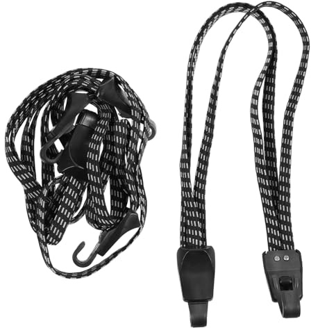 Mikinona 2 Piezas Cintas Elásticas Resistentes para Fijación de Equipaje Asiento Trasero de Bicicleta y Moto Correas de Sujeción Flexibles para Carga Segura Viajes y Transporte