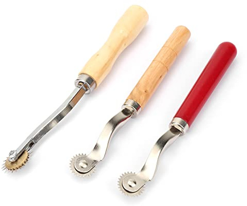 CHICIRIS Rueda de Marcador de Puntadas de Cuero de Bricolaje para una Precisión Superior en Costura y Corte, Herramientas de Corte de 3 Piezas para Artesos y Diseñadores