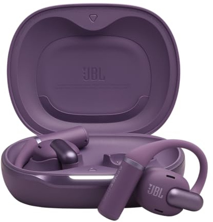 JBL Sense Pro True Wireless écouteurs Ouverts sans Fil, jusqu'à 38 h d'autonomie Totale, résistance à l'eau et à la poussière IP54, Technologie JBL OpenSound, Son Spatial, Violet