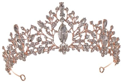 Homoyoyo de Boda Vintage de Cristal Delicada Tono Rosa Tocado Ligero y Resistente para Novia y Fiestas Accesorio Elegante para Cabello Ocasiones Especiales