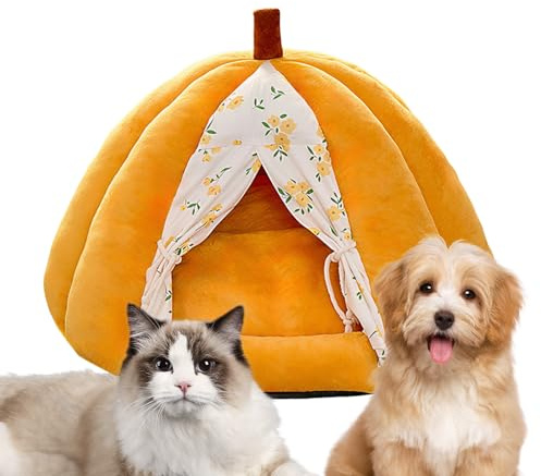 Mxshc Panier pour Chat,Nid Apaisant Lavable en | Lit Couvert pour Chat Mignon Niche pour Animal | pour Dormir Chatons Chiots Petits Chiens Animaux Intérieur Décor Maison Appartement Salon