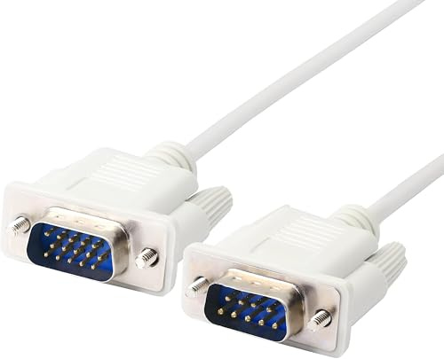 DB - Cable adaptador de video macho a VGA de 15 pines macho de 9 pines | Cable de conexión serie RS232 a VGA | Cable de señal blindado para monitor, proyector, pantalla KVM, repuesto de 4 pies no OEM