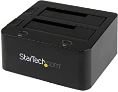 StarTech.com Universal Hard Drive Docking Station for SATA and IDE - USB 3.0 Dock for 2.5/3.5 HDDs/SSDs with UASP (UNIDOCKU33), Black