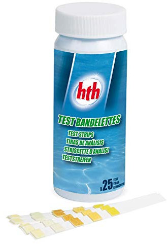25 HTH Teststreifen zur Whirlpool- und Schwimmbadanalyse und Wasseraufbereitung