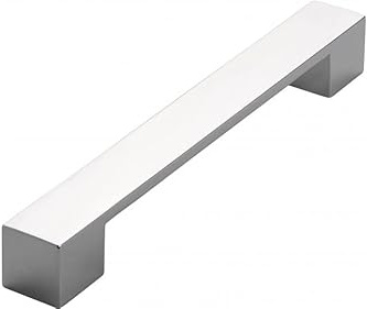 SIRO Möbelgriff Kissing, Modern, Design, Druckguss chrom glänzend, 205 mm x 25 mm x 25 mm, LA 160 und 192 mm, 2328-205ZN1
