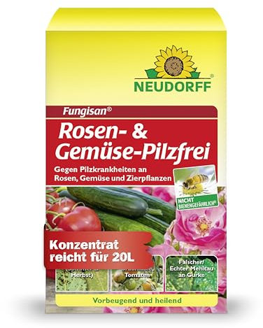 Neudorff Fungisan Rosen- und Gemüse-Pilzfrei – Konzentrat bekämpft Pilzkrankheiten wie Rosenrost oder Mehltau an Rosen, Gemüse und Zierpflanzen, 16 ml