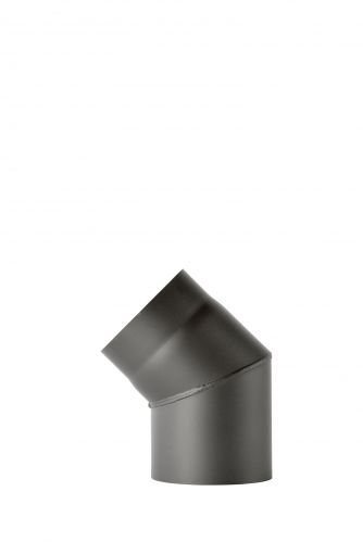 FIREFIX RD150/B4O Ofenrohrbogen aus 2 mm starken Stahl (Rauchrohr) in 150 mm Durchmesser, für Kaminöfen und Feuerstellen, Senotherm, dunkelgrau, 45 Grad, ohne Reinigungstür