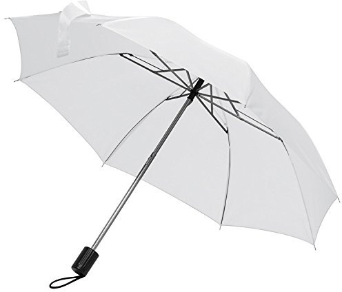 Taschen-Regenschirm / mit Schutzhülle / Farbe: weiss