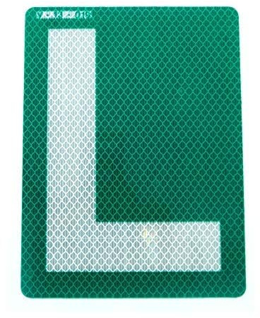 Autodomy Placa L Novel Cristales Tintados | Pegatina L Homologada Exterior | L para Lunas Tintadas es Reflectante | Homologada por la DGT