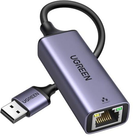UGREEN USB to Ethernet Adapter, Plug and Play Ethernet Adapter, Aluminium Shell, 1Gbps Gigabit RJ45 to USB 3.0 Network Dongle, Compatible with Nintendo Switch, Laptop, MacBook, Surface Pro, Windows