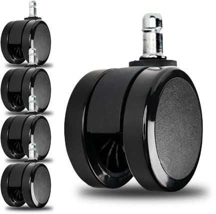 New Soft Caster Wheel for Herman Miller Aeron Embody Mirra Sayl Chair, Hardwood Floors 1Set/5PC