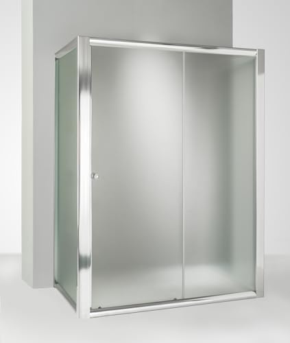 Hydra Box Doccia 3 Lati con 2 Ante fisse e Porta Scorrevole 70x120x70 cm Opaco