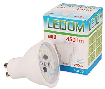 10 Stück LEDOM GU10 5W SMD LED Leuchtmittel 3000K Warmweiß 450 Lumen 220-240V Ø50 Spot Strahler Einbauleuchte Energiesparlampe Glühlampe