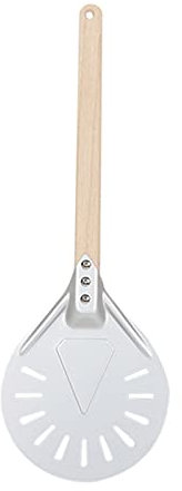 Syfinee Pizza Turning Peel Pizza Shovel Paddle,7 /8/9 Pizza Server Cake Spatula with Wooden Handle for Pizza Stone Oven Grill Bread Pies Cookies Cake Baking Tool Kitchen Supplies DIY