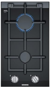 Siemens ER3A6BB70D iQ700 - Piano cottura a gas domino (autosufficiente), larghezza 30 cm, piano cottura a gas con tecnologia stepFlame per un controllo preciso della fiamma in nove livelli