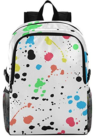 Packable Waterproof Knapsack Shoulder Bag Daypack, Students Bookbag Backpack, Multi 15, 11.2 x 5.9 x 18.5 in
