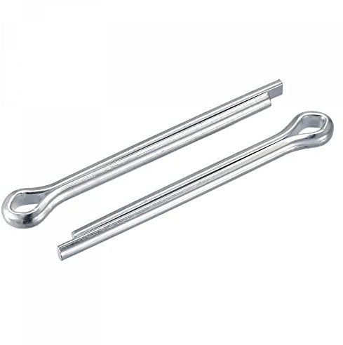 sourcing map 8Stk Geteilter Splint 10mm x 100mm Karbonstahl Klippverschluss silberfarben