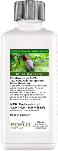 POFLO Fertilizante de ALTA TECNOLOGÍA del género Musa banano (1000ml)