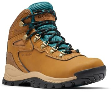Columbia Womens Newton Ridge Lightweight Waterproof Hiking Boot, Elk/River Blue, 9 Wide