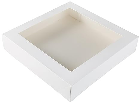 Brand New Cake BrandNewCake Tortenschachtel mit Fenster 30x30x6cm. Weiß 3Stück