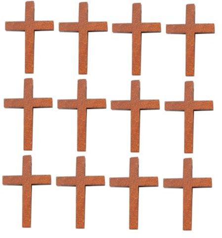 Warmhm 50stücke Holzkreuz Anhänger Mini-kreuz Zum Basteln Und Herstellen Von Schmuck Und Charms Für Schlüsselanhänger Und Taschenanhänger