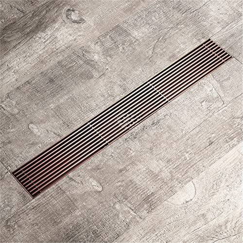 Bodenablauf Duschablauf, Duschbodenablauf, linearer Bodenablauf, Flieseneinsatz, langer Streifen, Edelstahl, for Badezimmer, Wasser, geruchshemmend, Drahtsieb, Abfluss, Balkon, WC, Balkonabläufe, Bron