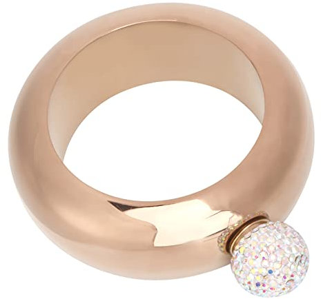Armband-Flasche, Edelstahl, Weinkrug, Armband, Handgelenk, Flachmann, Trichter, für Tanzparty, Geburtstag, Club, Bar (helles Roségold)