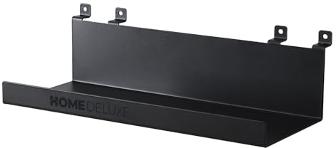 Home Deluxe Regal für Akustikpaneel RESONA - 25 x 11 cm schwarz Matt| Wandregal, Wandorganizer, Schweberegal