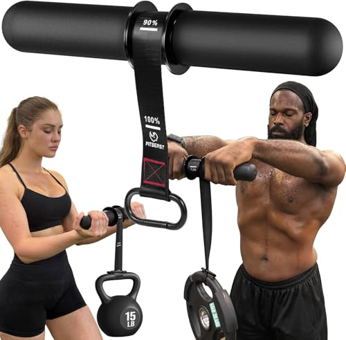 FitBeast Underarmsstärkare och underarmstränare, handledsrulle med tjockare handtag, underarmsstyrketränare med justerbar rem – perfekt för greppstyrka, muskelbyggnad, rehabilitering (svart)