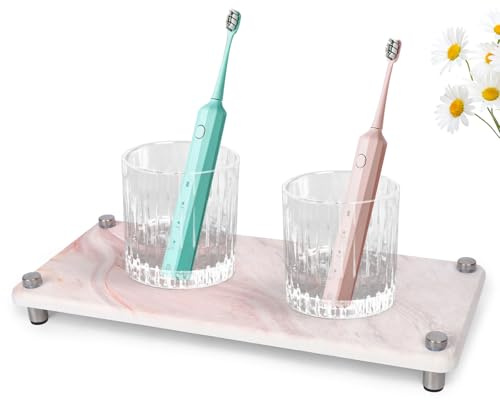 Generisch Spülbecken Organizer Grau Marmor Spülutensilien Aufbewahrung Anwendbar auf Schwammbürste Seife Shampoo Lotionen, Schnelltrocknend Küchen Badezimmer Organizer (Rose Marmor)