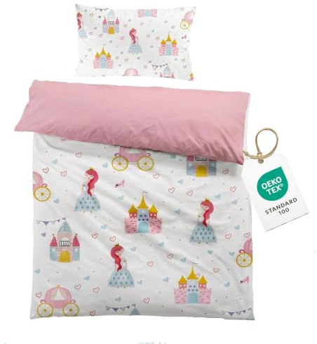 CINYE Kids Single Duvet Cover For Girls Cute Bedding 135×200 cm Pink