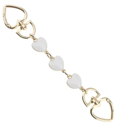 XPEX 1 Pieza 17CM cadena de extensión del bolso,cadena para el bolso,cadena para el bolso,cadena para el bolso,cadenas de hombro para bolso Artesanía（Blanco)