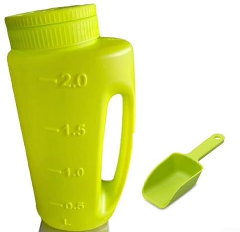 Esparcidor portátil de mano, dispensador de fertilizantes de hierba, multiusos, para derretir hielo, fertilizante, granos vegetales (verde)