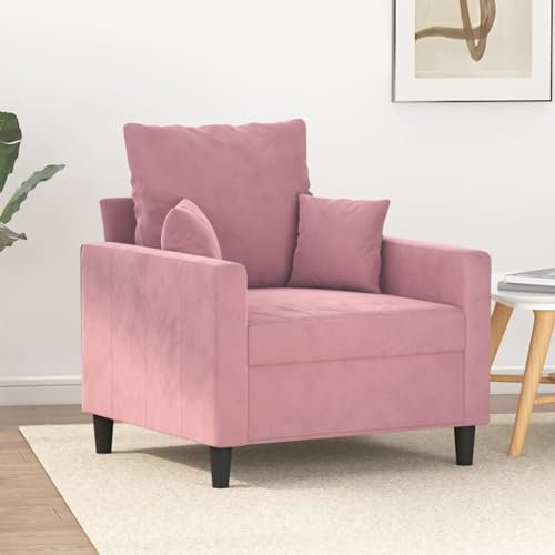 Willood Sessel Rosa 60 cm Samt Sessel, Sofa Relaxsessel Fernsehsessel Loungesessel Polstersessel Ruhesessel