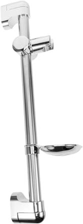 Artibetter Asta Per Doccia in Acciaio Inox Regolabile Con Portasapone Integrato, Barra Scorrevole Multifunzione Per Bagno, Supporto Stabile Per Soffione Doccia Adatto a Casa, Hotel e Palestra