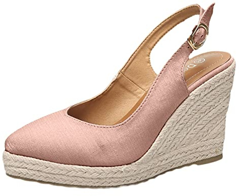 Espadrillas Donna Zeppa Alta Espadrillas a Punta Chiuse Scarpe Classiche Plateau Platform Fibbia O Cinturini alla Caviglia Morbido Sandalo Bohemia con Plateau Sandali con Zeppa Estivi con Lacci