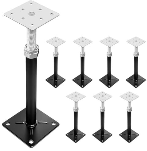 House Floor Jacks for Leveling, Adjustable Jack Post with 11-16 Height Range, 2-3Ton Load Capacity Heavy-Duty Floor Jacks & RV Step Stabilizer (8 Pack)
