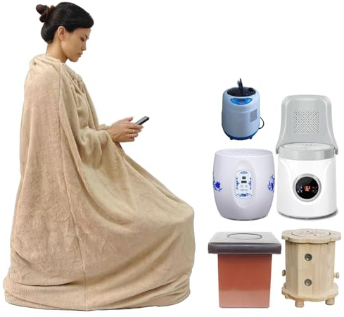 Générique Peignoir De Douche, Couverture Vapeur Complète pour le Corps, Doux Confortable Corps Entier Unisexe Thermique Pour Spa Douche Sauna Maison Hôtel