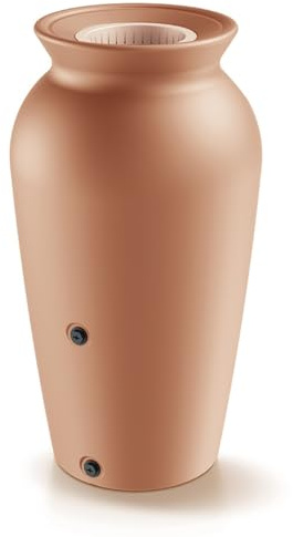 Velcan Decorative Rainwater Tank – Garden Water Butt, Frost & UV Resistant, Standalone Rain Collector with Filter (Brick, 120 L)