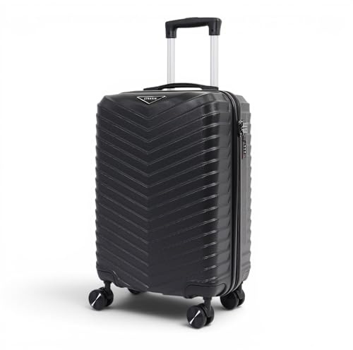 STRAVIA – Vic – Valise Cabine 55 cm – Bagage à Main Avion – ABS légère et résistante – Serrure à Code sécurisée – 4 Roues Double Ultra fluides – Black – 55 x 36 x 24 cm