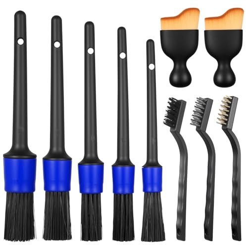 mauuuba 10 Piezas Cepillos de Limpieza para Coche Kit Detailing
