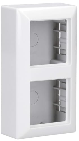 Jung as500 - Caja Superficie con Marco Doble Blanco Alpino