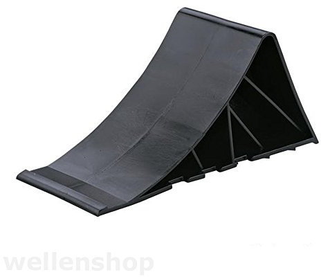 wellenshop Unterlegkeil Bremskeil 225 x 90 x 100 mm Schwarz,PKW & Anhänger, Bootstrailer, Anhängerkeil, Autoanhänger