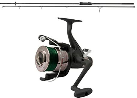 Daiwa/Lineaeffe Karpfenrute 3,00m / 2,00lbs + Freilaufrolle Black Widow Angelset - Stalking - Karpfenrute mit Rolle - Fischereiausrüstung