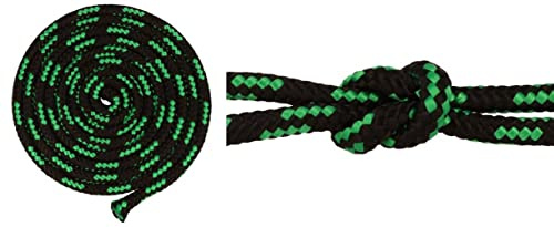 Kacperek - Seil 8mm - Schnur Reißfest - Starke Leine aus Polypropylen mit Kern, Geflochten - für Segelsport, Garten, Haushalt, LKW - Schwarz/Grün - Länge 10m