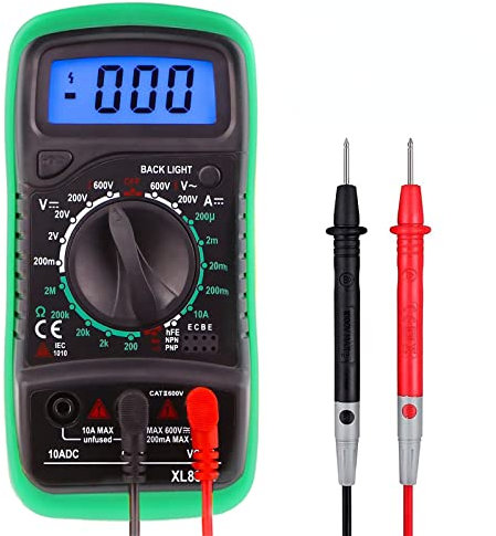 DIFCUL Multimetro Digitale,Multimetro di Gamma Automatico Rilevatore di Tensione Portatile Tester con Retroilluminazione Tester Elettrico Multifunzione Sicurezza